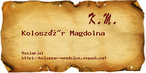 Koloszár Magdolna névjegykártya